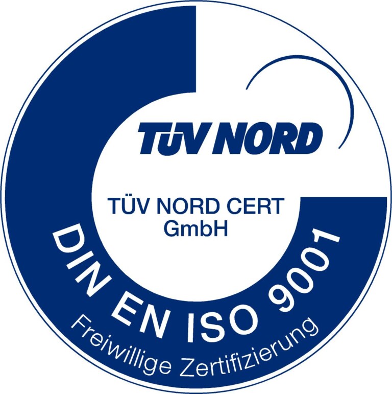 Certification according to DIN EN ISO 9001 by TÜV NORD CERT DE