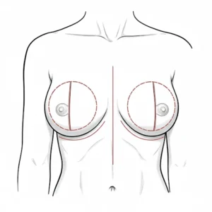 Mastopexia en ancla (T invertida)